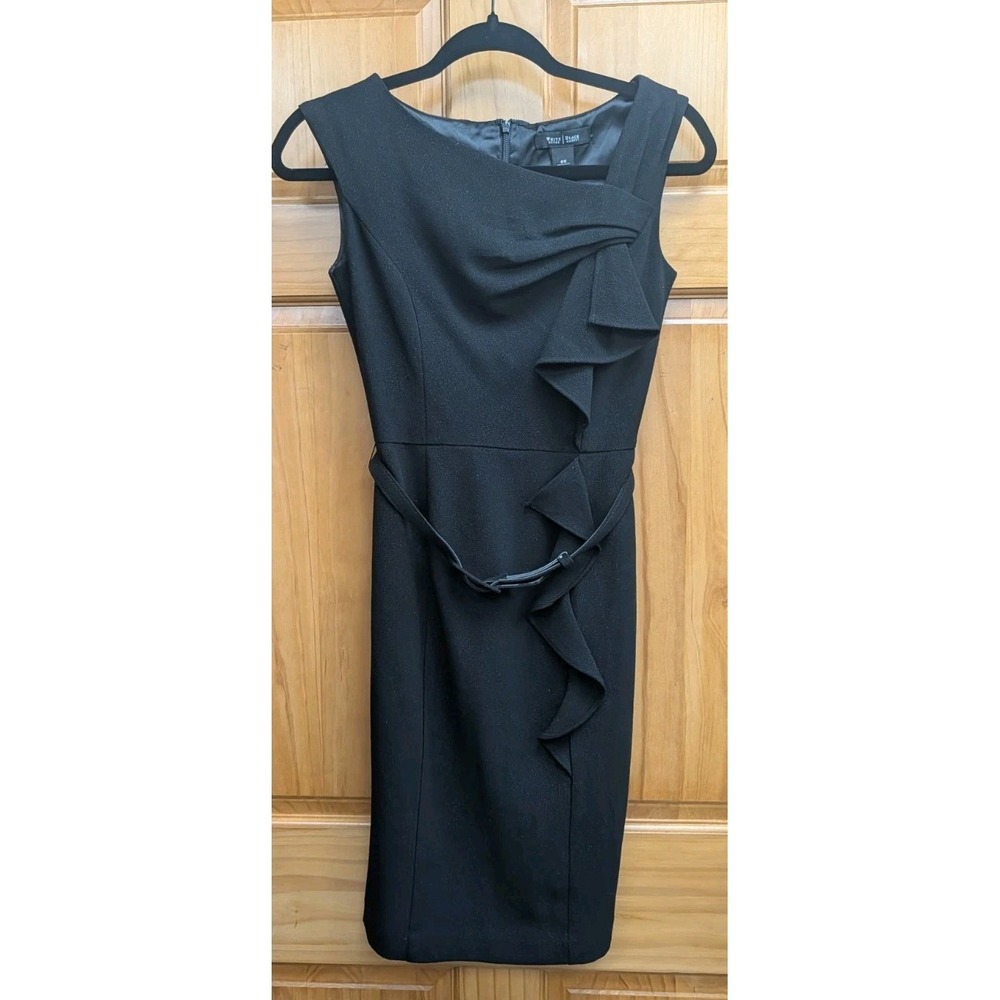 White House / Black Market Size 00 Women's Dress Belted Ruffle Party Formal